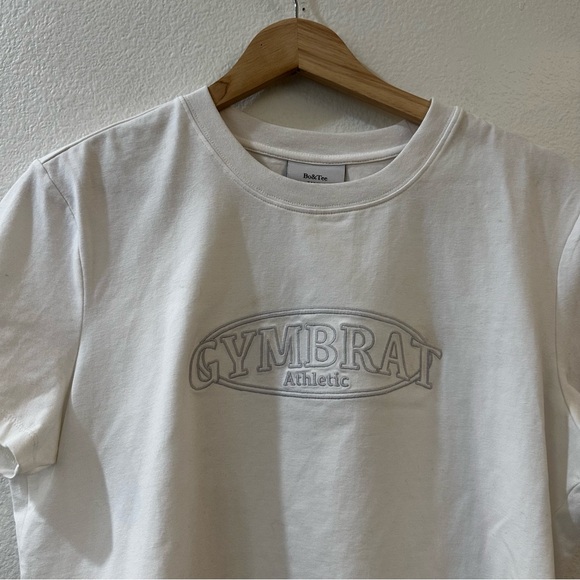Bo&Tee Women's Crewneck Short Sleeve "Gymbrat" Cropped Tee Shirt Size 2XL - Picture 2 of 9
